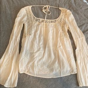 LA Hearts Cream Blouse